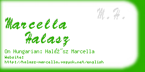 marcella halasz business card